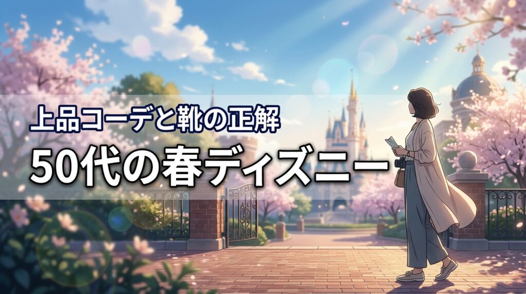 春のディズニーで50代は何を着る？痛く見えない上品なコーデと靴の正解